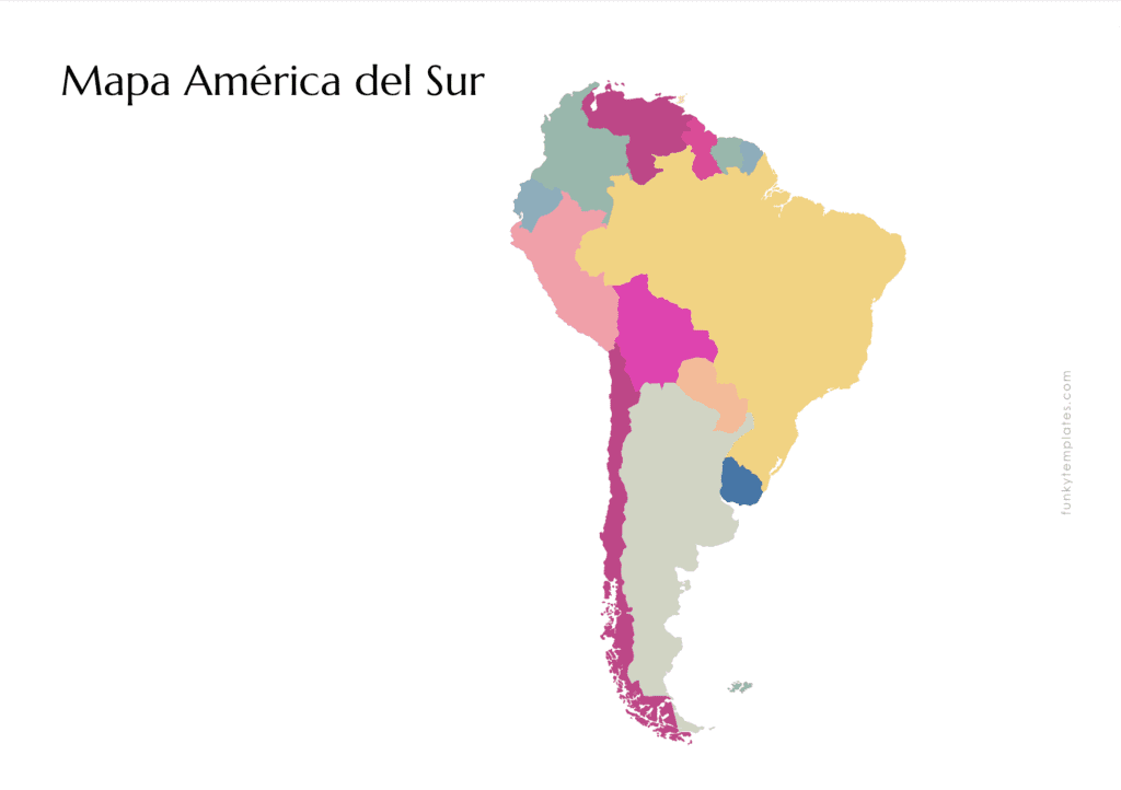 Mapa político América del Sur