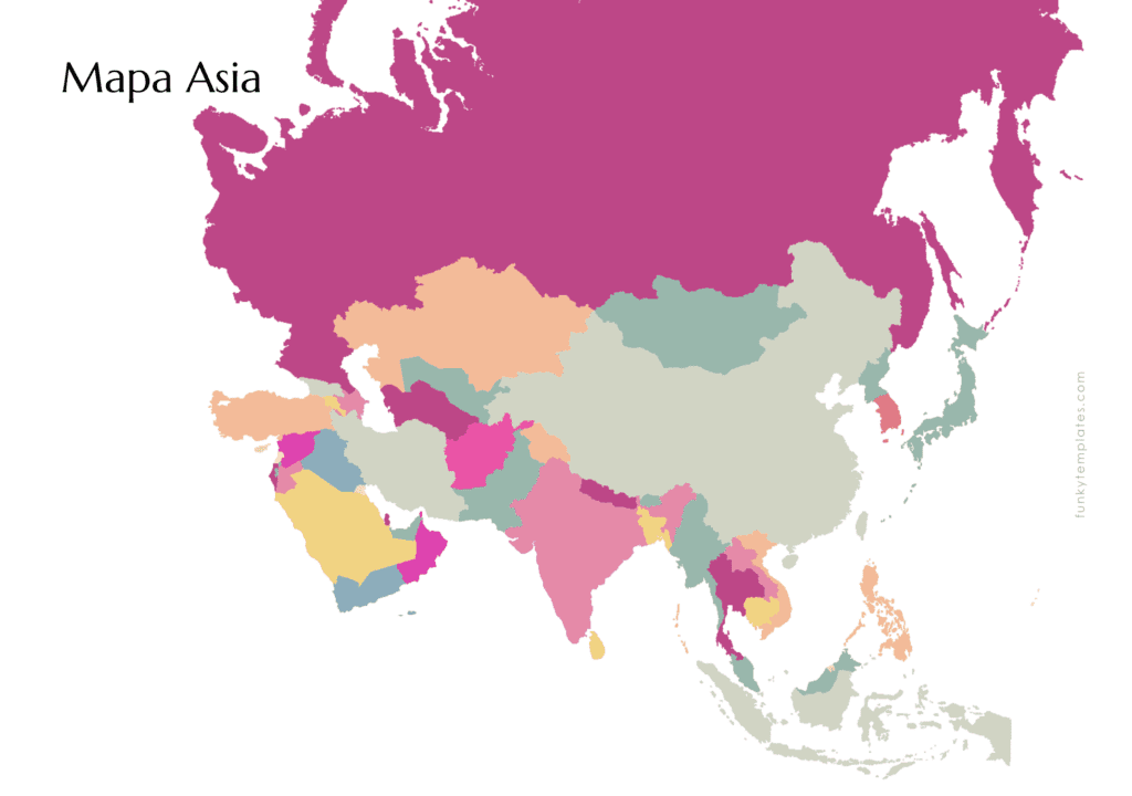 Mapa político Ásia