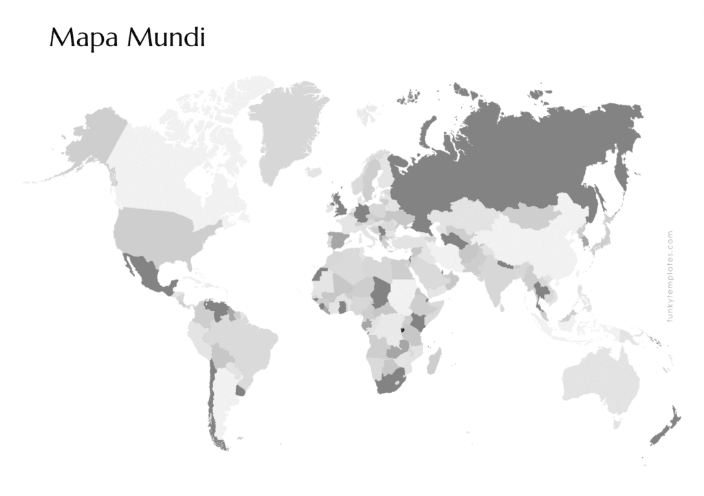 Mapa Mundi Imprimible